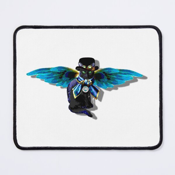 Item preview, Steampunk Kitty Azure Angel Wings designed and sold by dpenn.