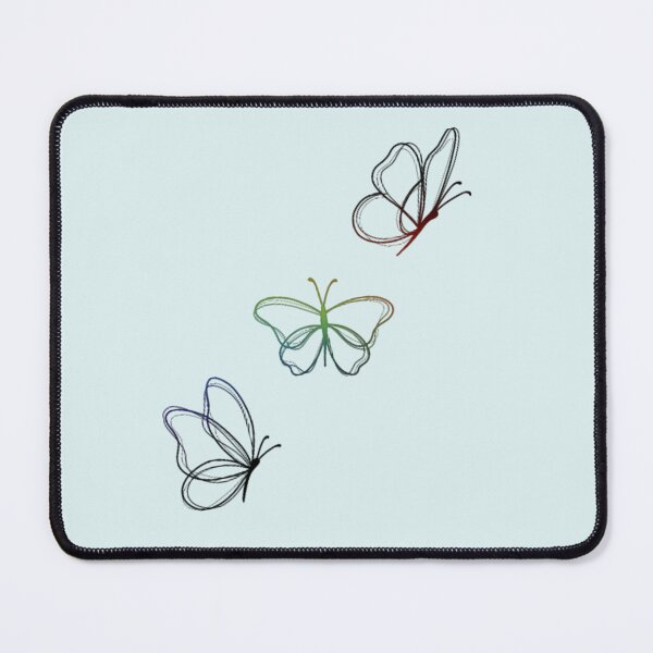 Item preview, Black line butterflies with a pop of colour designed and sold by Finally Awake.