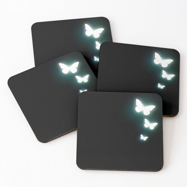 Item preview, Night magic garden - dark fairy bioluminescent butterflies fairycore magical dark forest designed and sold by Fantasy Cache.