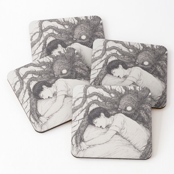 Item preview, good night – black and white horror manga anime boy designed and sold by ForsakenFrames.