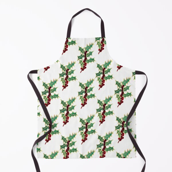 Item preview, Festive Holly Branches - Hand - Painted Holiday Pattern designed and sold by Jemma Jamie Skidmore.