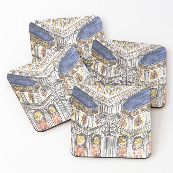 Item preview, Great Synagogue of Rome Watercolor Illustration  designed and sold by kriti130.
