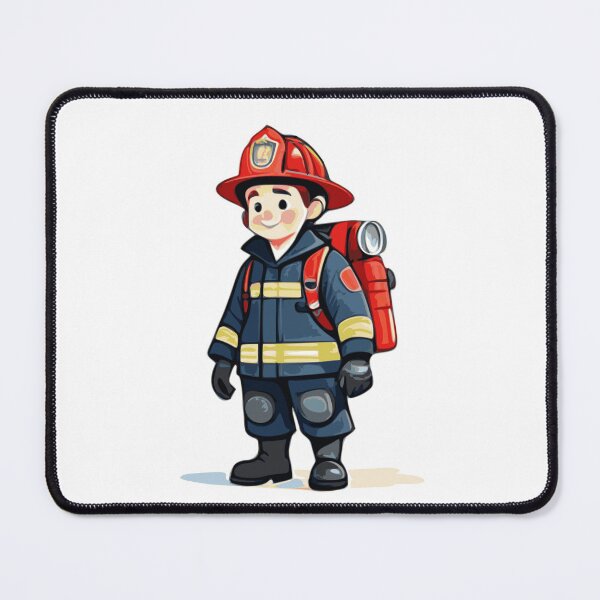 Item preview, Cheerful Firefighter Cartoon designed and sold by PragmaticP.