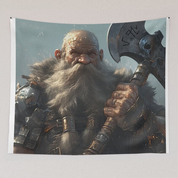 Item preview, Dwarf with battle axe designed and sold by obstinator.