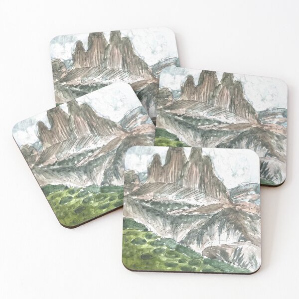 Item preview, Tre Cime di Lavaredo Watercolor Illustration  designed and sold by kriti130.