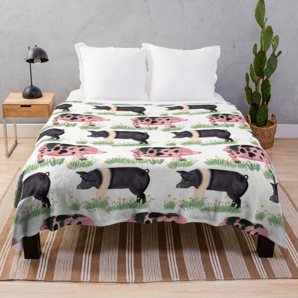 Item preview, Gloucester Old Spot Pig Print - Whimsical Farm Animal Pattern Farmhouse designed and sold by Jemma Jamie Skidmore.