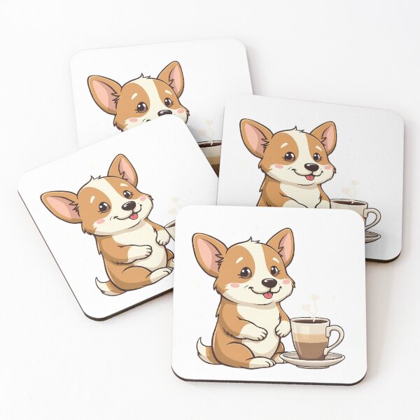 Item preview, Paws and Sip the Latte Funny Corgi  designed and sold by Echo Dusk.