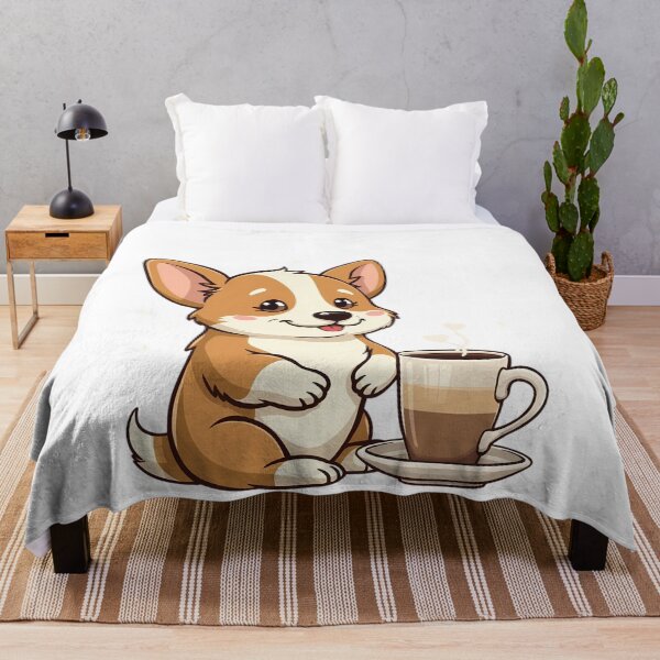 Item preview, Paws and Sip the Latte Funny Corgi  designed and sold by Echo Dusk.