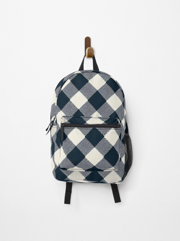 Thumbnail 1 of 3, Backpack, Small-Scale Checkered Fabric Pattern: Classic Two-Tone Design designed and sold by RuiFernandes.
