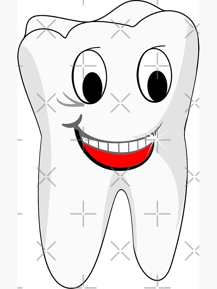 Thumbnail 2 of 2, Greeting Card, Big happy tooth designed and sold by heeheetees.