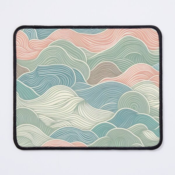 Item preview, Small-Scale Abstract Waves Fabric Pattern: Subtle Ripples in Soothing Colors designed and sold by Rui Fernandes.