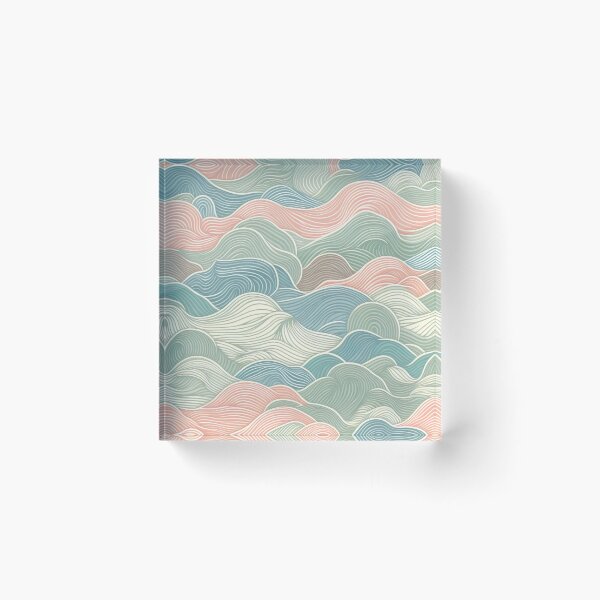 Item preview, Small-Scale Abstract Waves Fabric Pattern: Subtle Ripples in Soothing Colors designed and sold by Rui Fernandes.