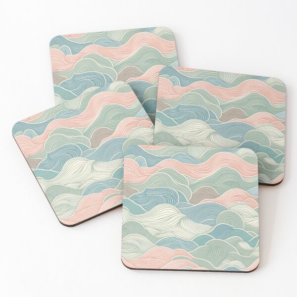 Item preview, Small-Scale Abstract Waves Fabric Pattern: Subtle Ripples in Soothing Colors designed and sold by Rui Fernandes.