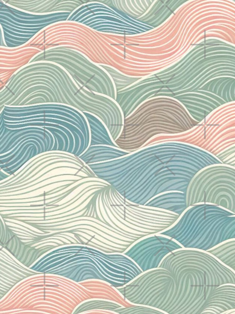Thumbnail 4 of 4, iPhone Case, Small-Scale Abstract Waves Fabric Pattern: Subtle Ripples in Soothing Colors designed and sold by RuiFernandes.