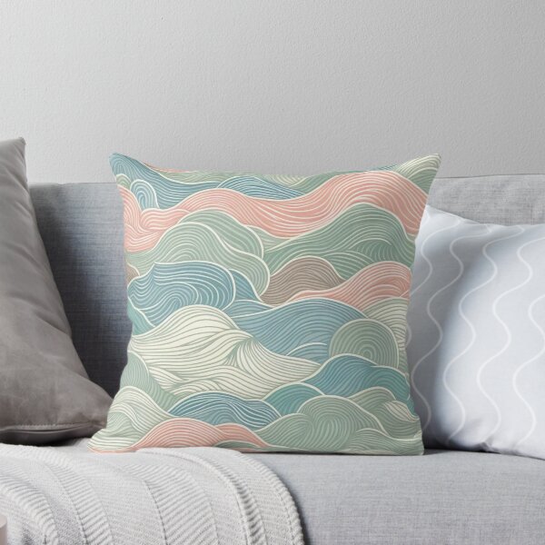 Item preview, Small-Scale Abstract Waves Fabric Pattern: Subtle Ripples in Soothing Colors designed and sold by Rui Fernandes.