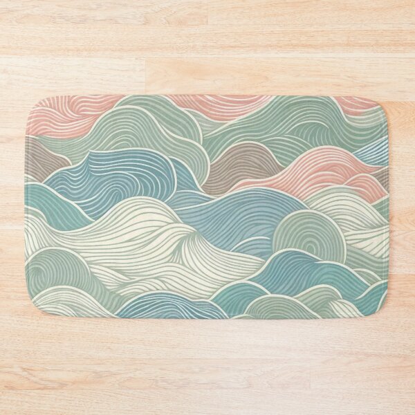 Item preview, Small-Scale Abstract Waves Fabric Pattern: Subtle Ripples in Soothing Colors designed and sold by Rui Fernandes.