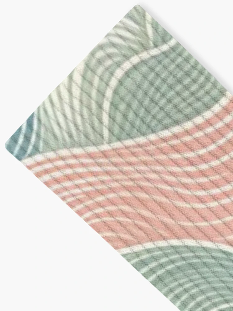 Thumbnail 2 of 5, Socks, Small-Scale Abstract Waves Fabric Pattern: Subtle Ripples in Soothing Colors designed and sold by Rui Fernandes.