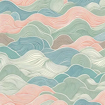 Artwork thumbnail, Small-Scale Abstract Waves Fabric Pattern: Subtle Ripples in Soothing Colors by Rui Fernandes