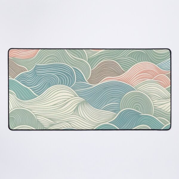 Item preview, Small-Scale Abstract Waves Fabric Pattern: Subtle Ripples in Soothing Colors designed and sold by Rui Fernandes.