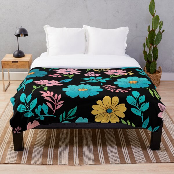 Item preview, Diseño floral sobre fondo negro designed and sold by FocusedArt.