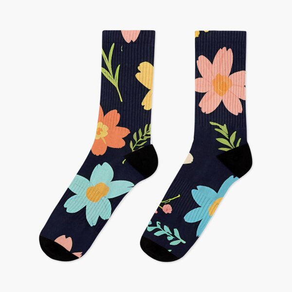 Item preview, Diseño de flores sobre fondo negro designed and sold by FocusedArt.