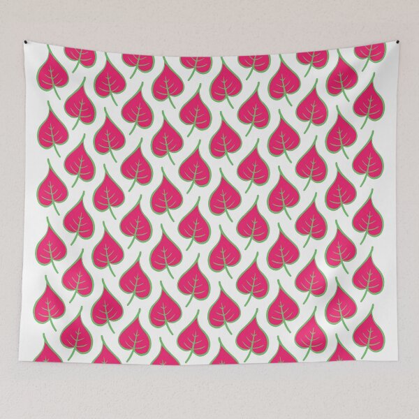 Item preview, hand drawn seamless pattern of deep pink heart leaves Design. designed and sold by HEMRO.