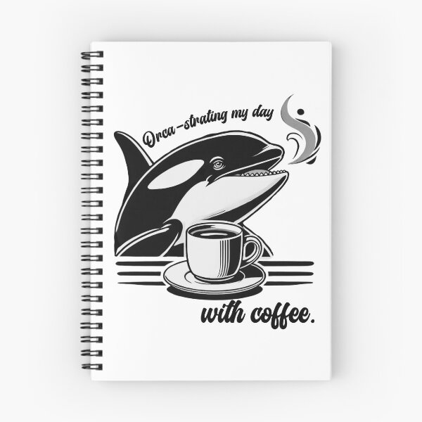 Item preview, Orca Barista Saying "Orca-strating My Day with Coffee" Animal Cafe Design					 designed and sold by Szymon Wangler.