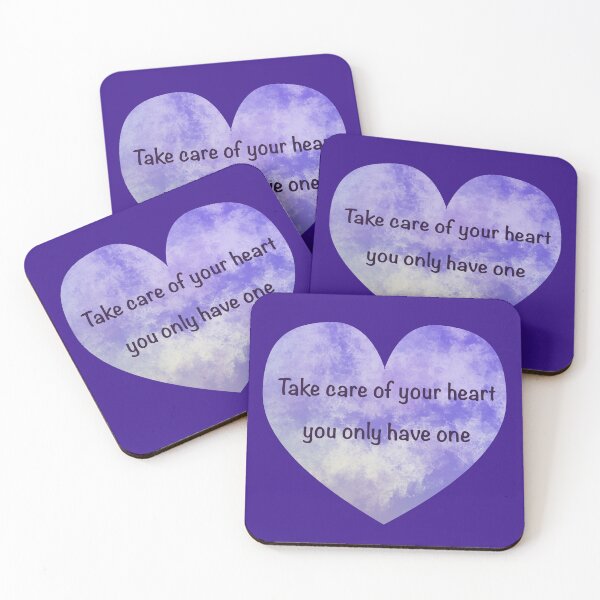 Item preview, Purple and Blue Wispy Puff Heart with Purple Text Black Back designed and sold by ClearAndHappy.