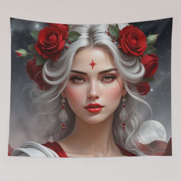 Item preview, Lady of the Cosmos filled with Roses with her message of unity and hope designed and sold by roman747.