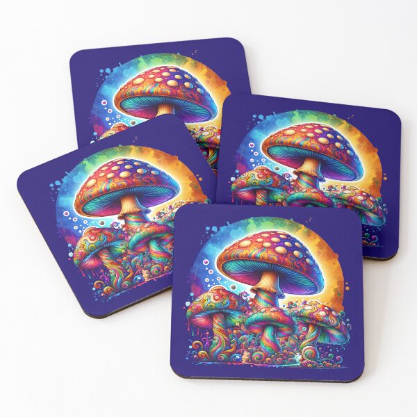 Item preview, Colorful Psychedelic Trippy Mushroom designed and sold by AnalajiaDesigns.