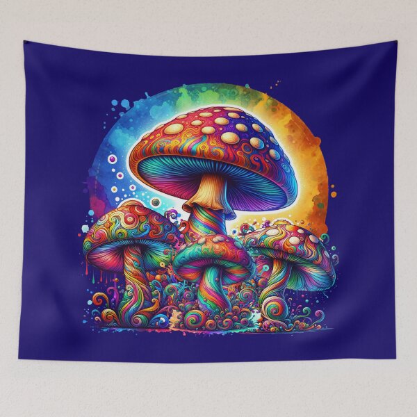 Item preview, Colorful Psychedelic Trippy Mushroom designed and sold by AnalajiaDesigns.