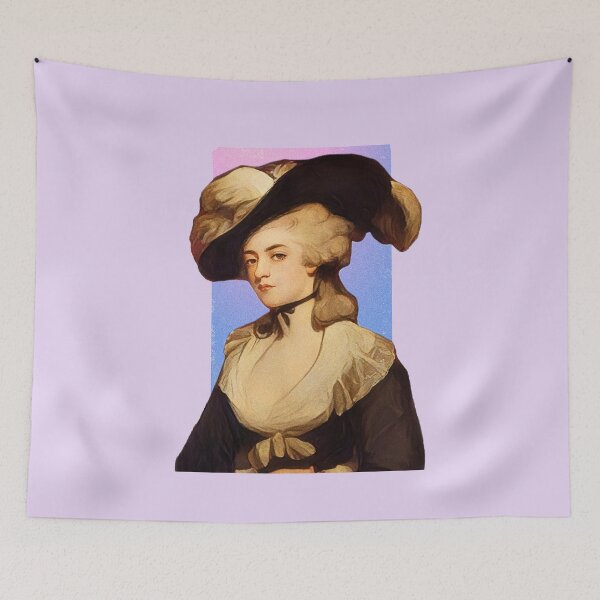 Item preview, English Poet Mary Robinson - purple pink - illustration  designed and sold by Litstoy.