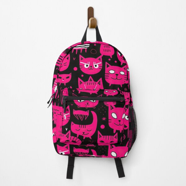 Item preview, Hot Pink Cute Street Cats - Kawaii Pattern designed and sold by AeonAcademy.