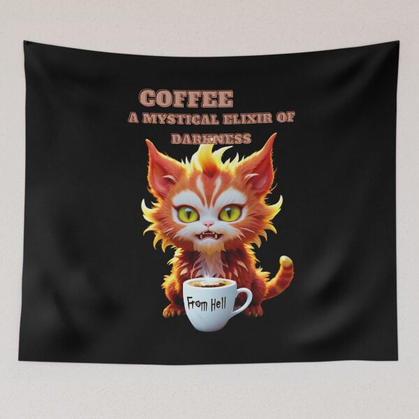 Item preview, Cat and coffee straight from hell designed and sold by CamillaCreation.