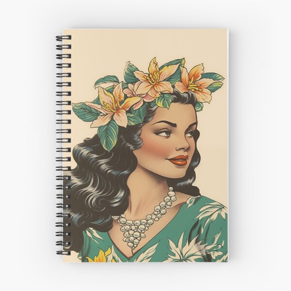 Item preview, Impresión vintage de chica hula hawaiana: estilo isleño clásico y belleza atemporal designed and sold by MerikDigital.