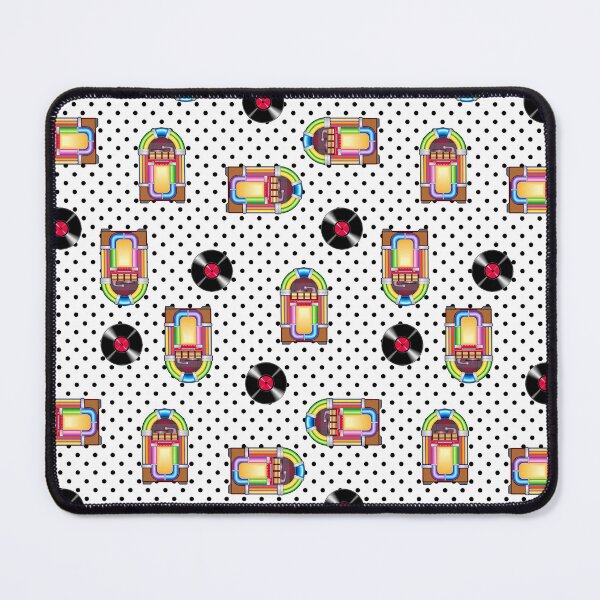 Item preview, Music is My Time Machine - Neon Jukeboxes and Vinyl Records on Polka Dots designed and sold by GreenCarbon2112.