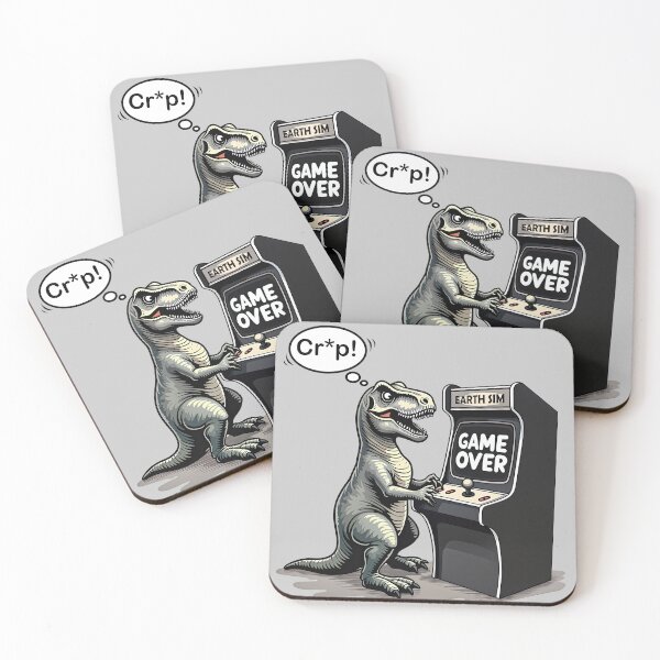 Item preview, Dinosaur (T-Rex) Faces Game Over in Earth Simulator designed and sold by LiveDesigner.