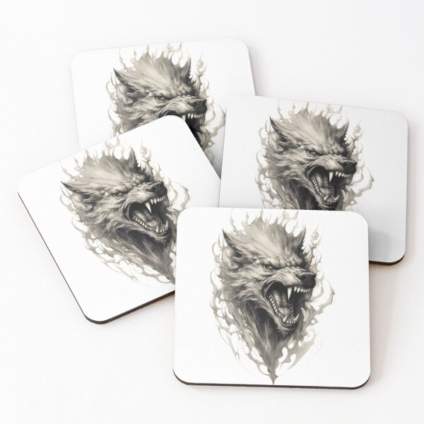 Item preview, Wolf in the Flames: Symbol of Wild Power. designed and sold by gokhanuzen.