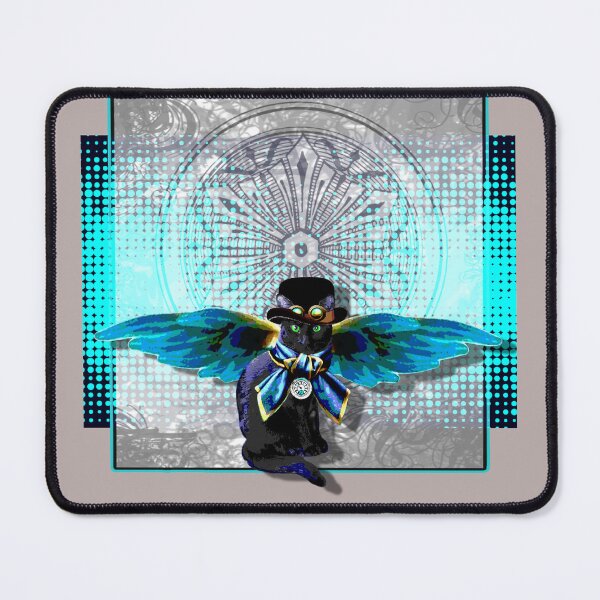 Item preview, Steampunk Angel Kitty on a White Background designed and sold by dpenn.