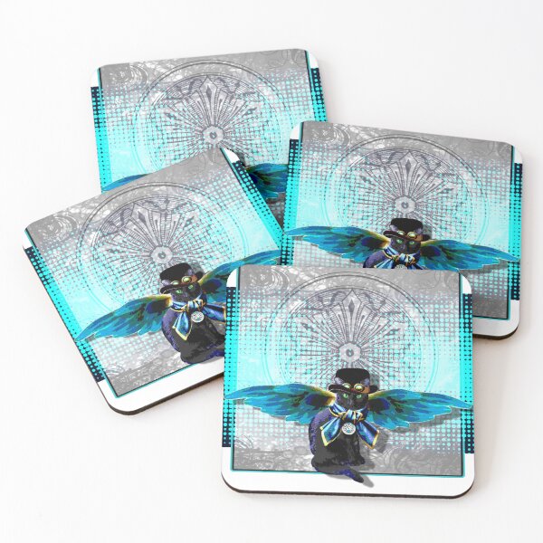 Item preview, Steampunk Angel Kitty on a White Background designed and sold by dpenn.