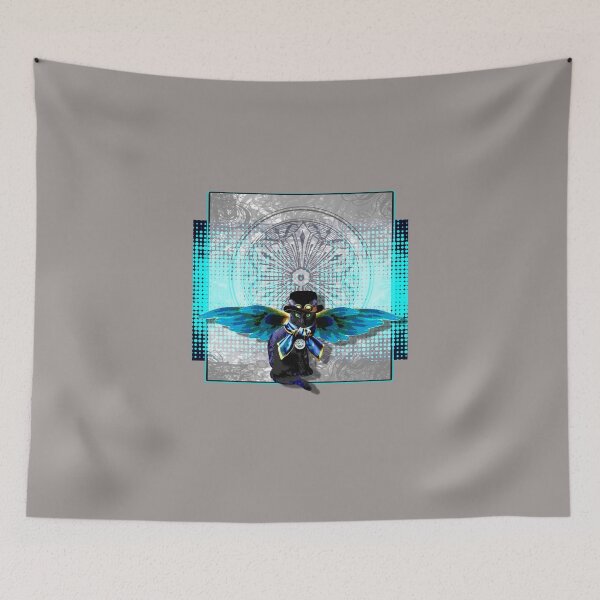 Item preview, Steampunk Angel Kitty on a White Background designed and sold by dpenn.