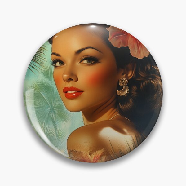 Item preview, Classic Vintage Hawaiian Woman Print - Timeless Island Elegance designed and sold by MerikDigital.