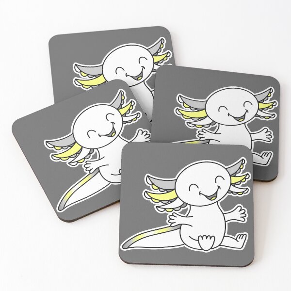 Item preview, Hug me! Cute Axolotl in Demigender Pride colors designed and sold by JoyfulJen.