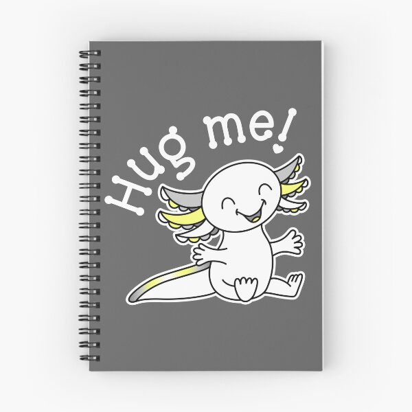 Item preview, Hug me! Cute Axolotl in Demigender Pride colors designed and sold by JoyfulJen.