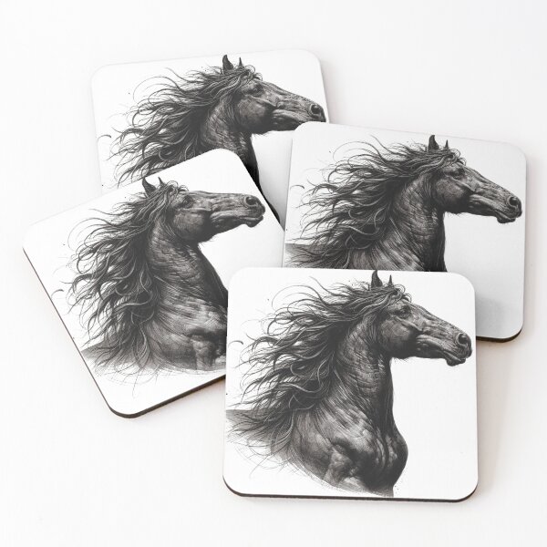Item preview, horse nature wild sketching nature art beautiful animals designed and sold by MaciejPetelski.
