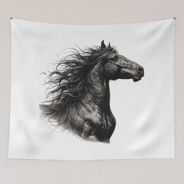 Item preview, horse nature wild sketching nature art beautiful animals designed and sold by MaciejPetelski.