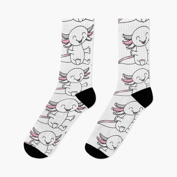 Item preview, Hug me! Cute Axolotl in Demigirl Pride colors designed and sold by JoyfulJen.