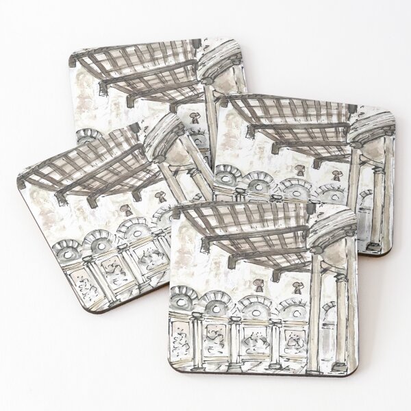 Item preview, Basilica di Santo Stefano Rotondo al Celio Watercolor Illustration designed and sold by kriti130.