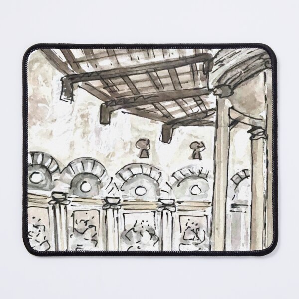 Item preview, Basilica di Santo Stefano Rotondo al Celio Watercolor Illustration designed and sold by kriti130.