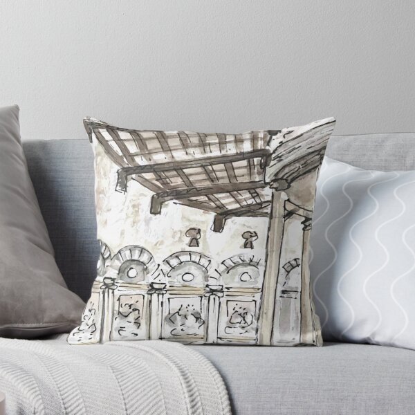 Item preview, Basilica di Santo Stefano Rotondo al Celio Watercolor Illustration designed and sold by kriti130.